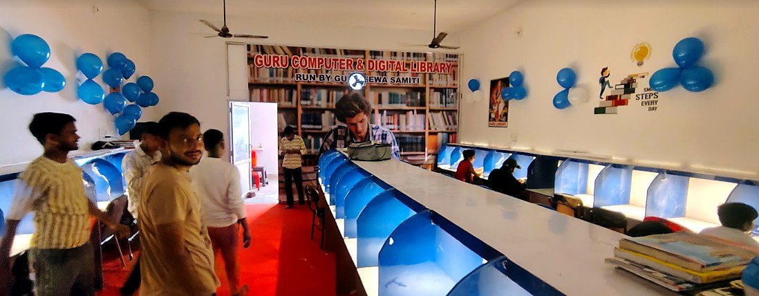 Students learning in our computer lab and digital library