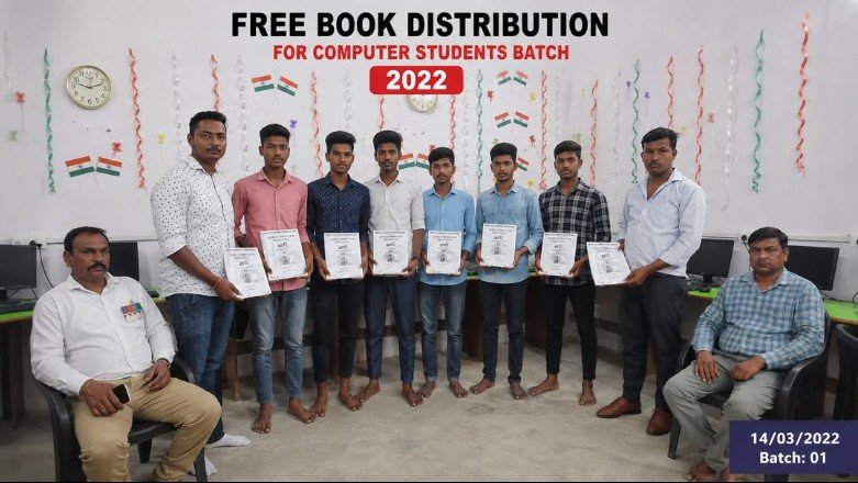 Free books and computer classes for our first batch (14 March 2022)