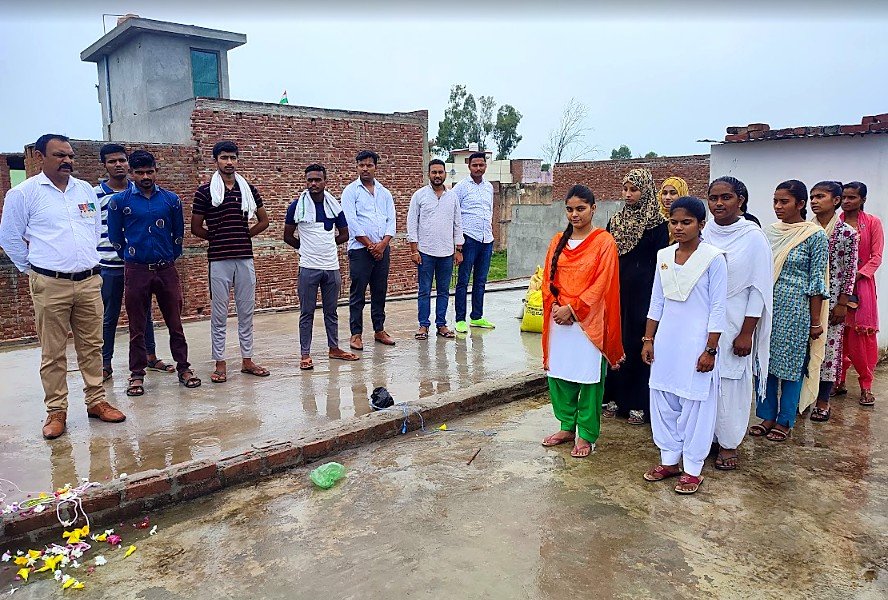 Independence Day flag hoisting with our students